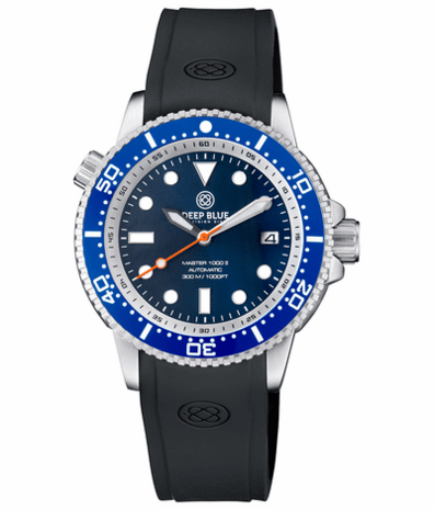 MASTER 1000 II 44MM AUTOMATIC DIVER BLUE CERAMIC BEZEL &ndash; BLUE SUNRAY DIAL STRAP