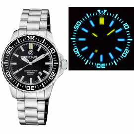 DAYNIGHT PATRIOT BLACK CERAMIC BEZEL - BLACK DIAL &ndash; 7 COLOR TRITIUM TUBES BRACELET