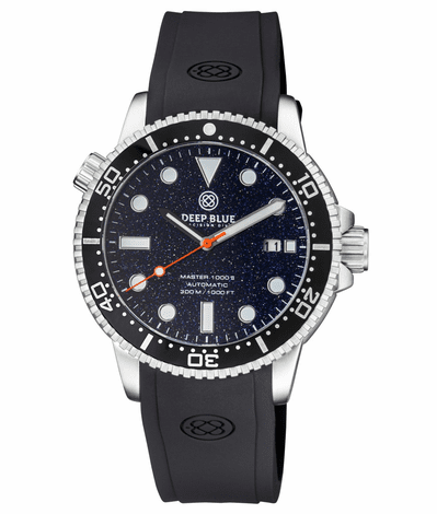 Deep blue automatic watch sale